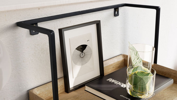 Nachttisch Mango Massivholz Wandmontage Schublade Boxspringbett