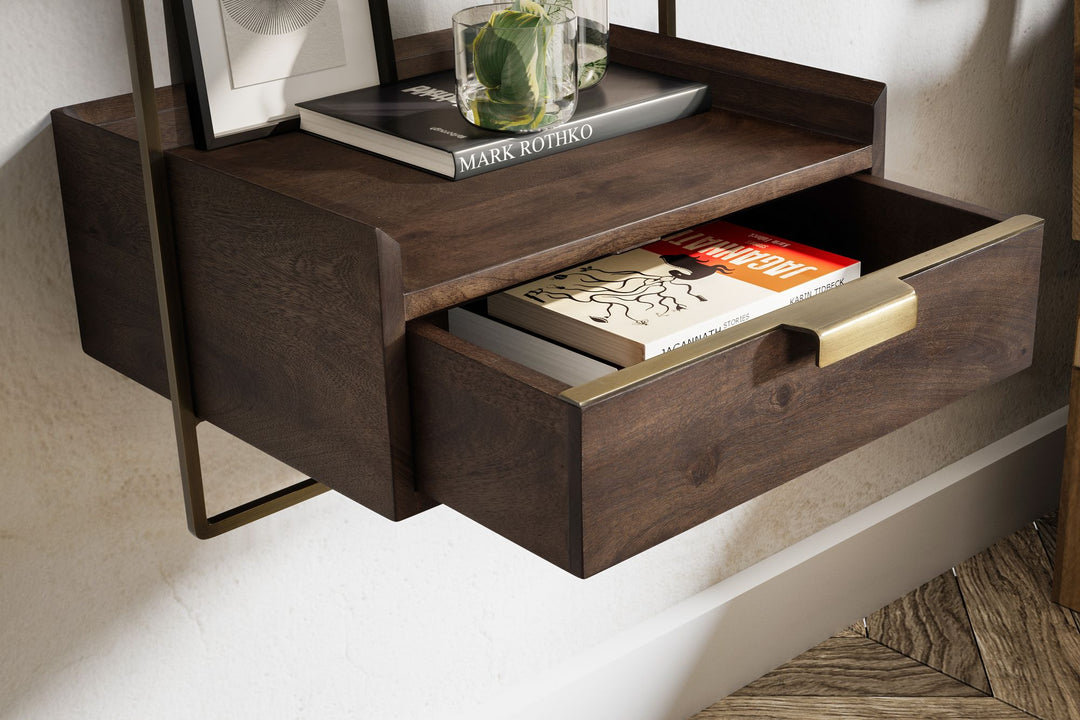 Nachttisch Mango Massivholz Wandmontage Schublade Boxspringbett