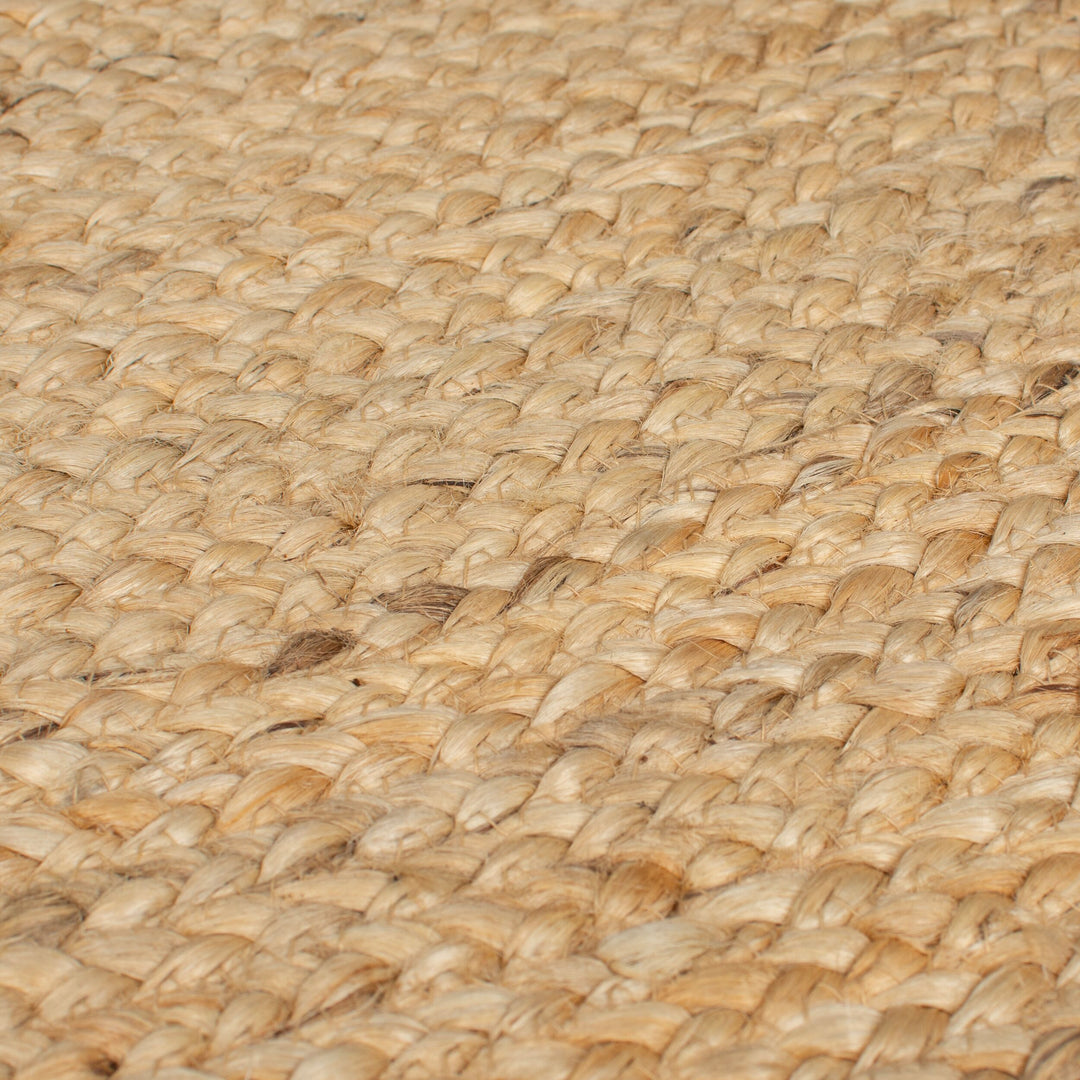 Naturteppich mit Fransen TAY von Kadima Design - Robuster Jute-Polyester - Handgewebt in Indien_Braun-Grün_#sku_BARK503119374183#