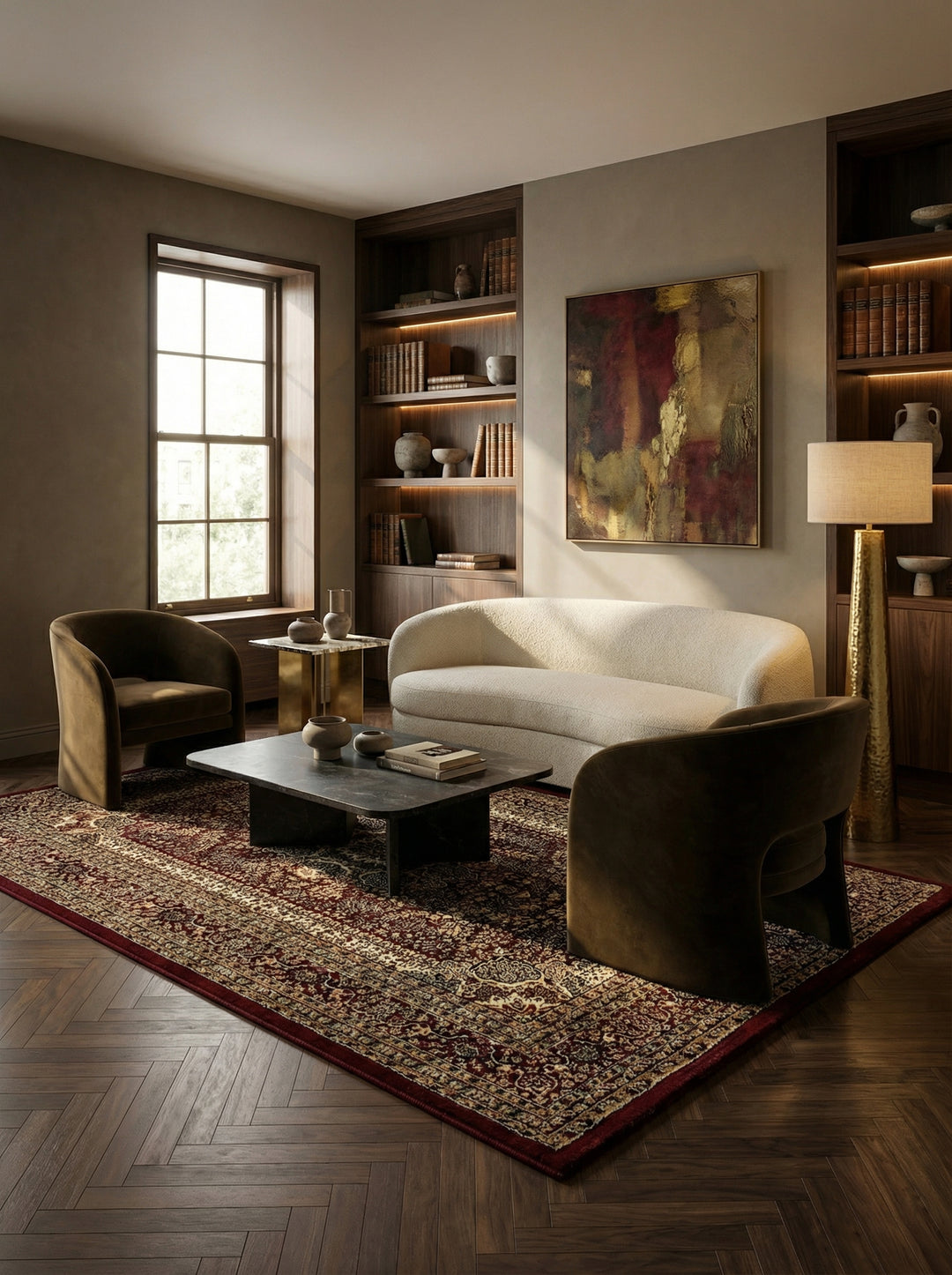 Orientteppich Kurzflor Polypropylen saugroboter Wohnzimmer_Läufer_