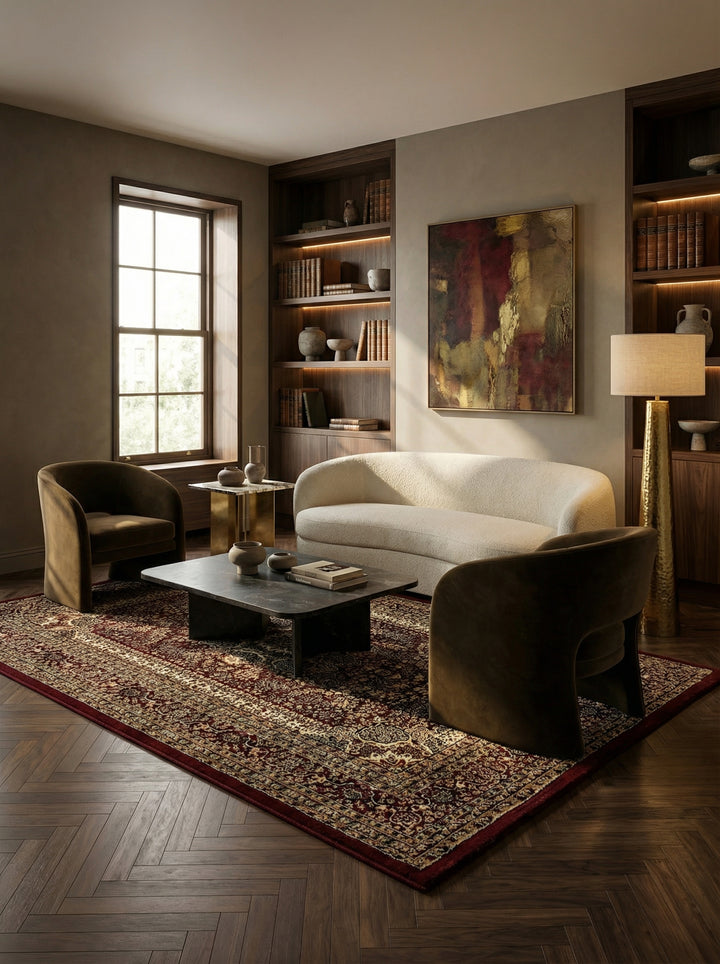 Orientteppich Kurzflor Polypropylen saugroboter Wohnzimmer_Läufer_