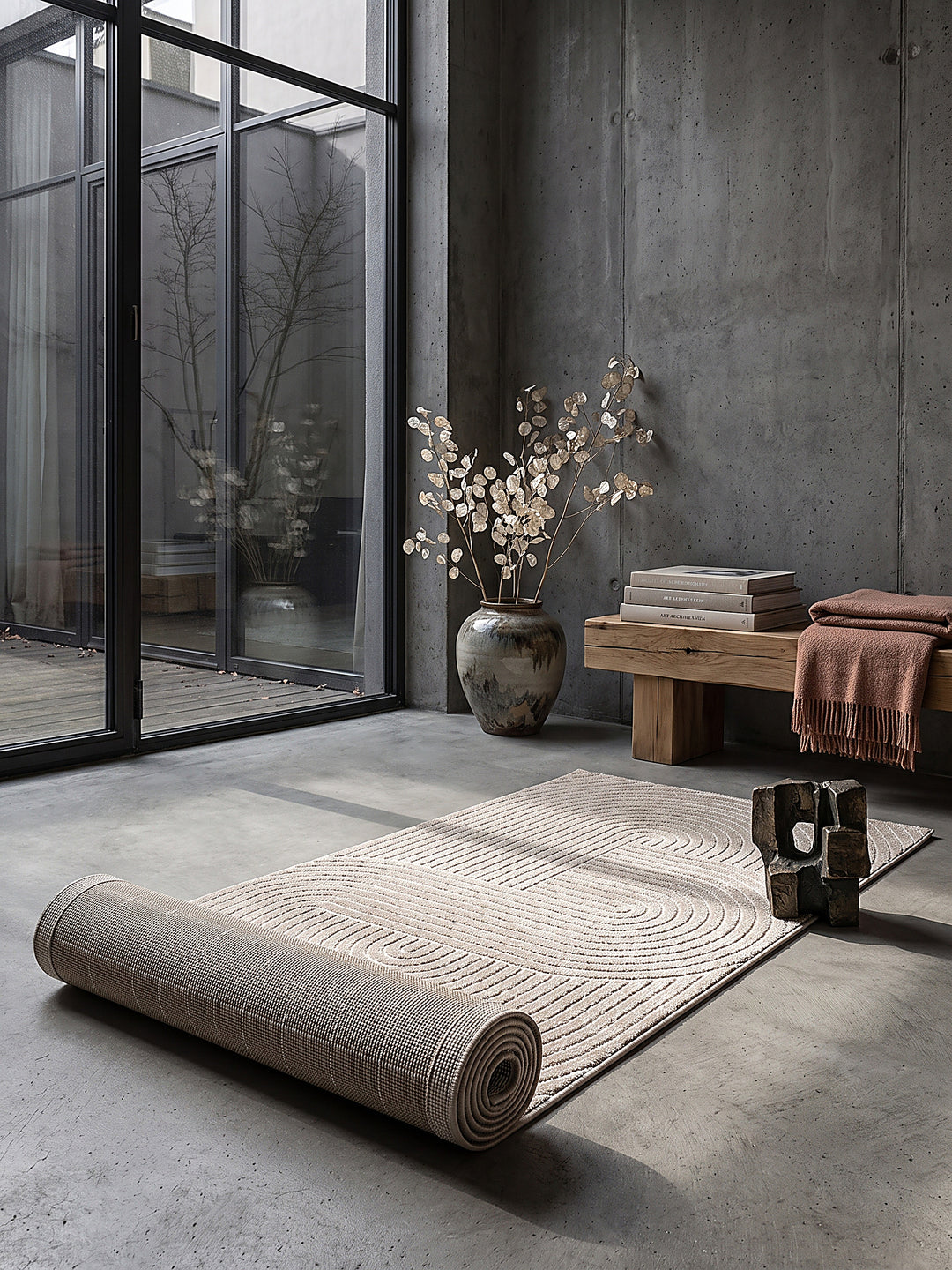 Teppich Beige Läufer Editorial Styling_