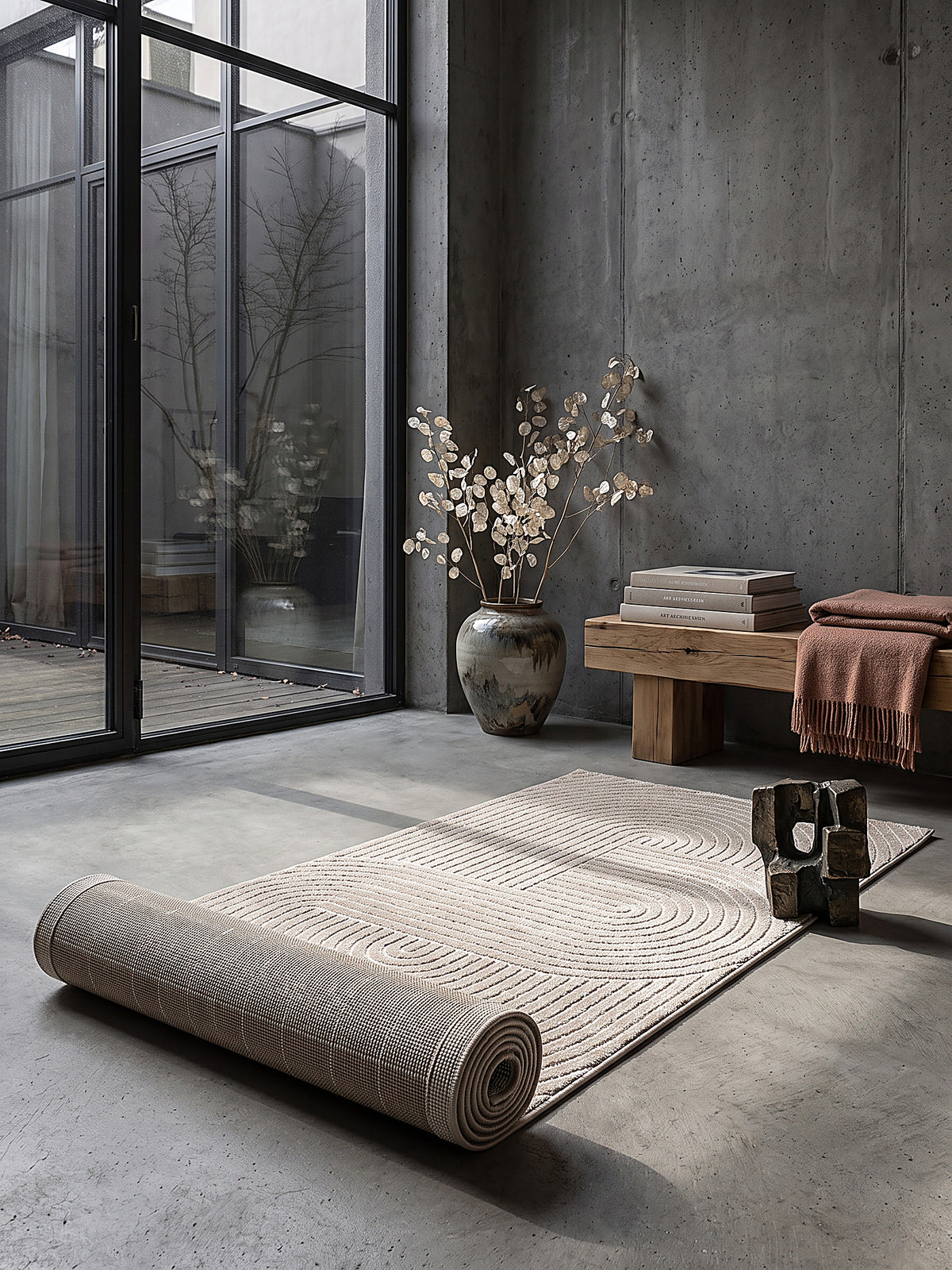 Teppich Beige Läufer Editorial Styling_