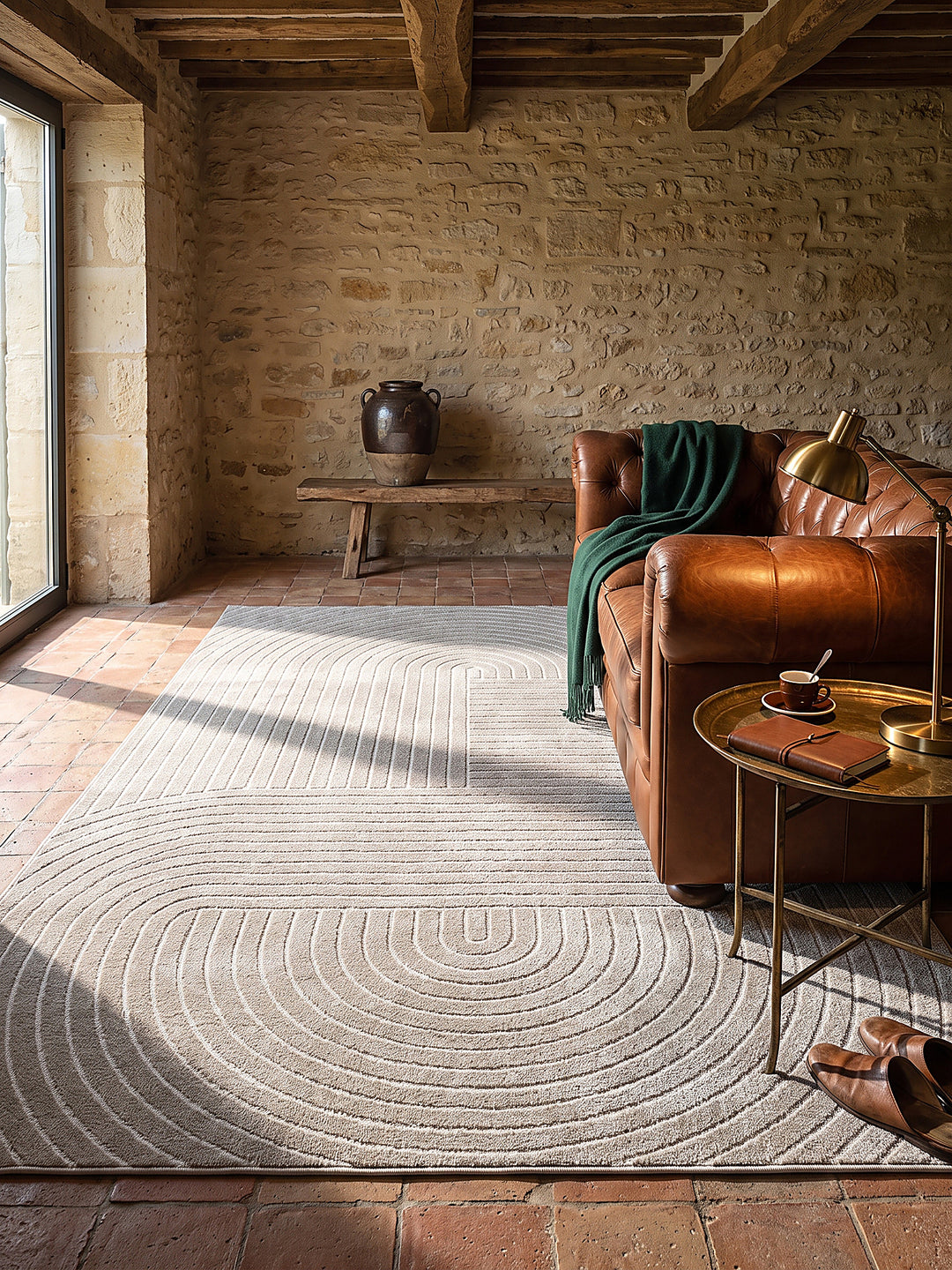 Teppich Beige Textur Nahaufnahme_