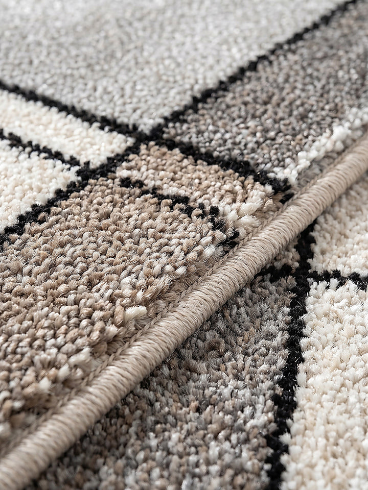 Teppich Beige Webstruktur Nahaufnahme_