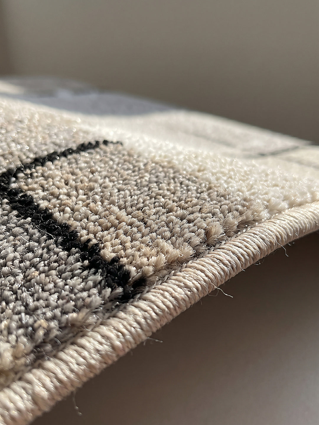 Teppich Beige Florhöhe Profil_