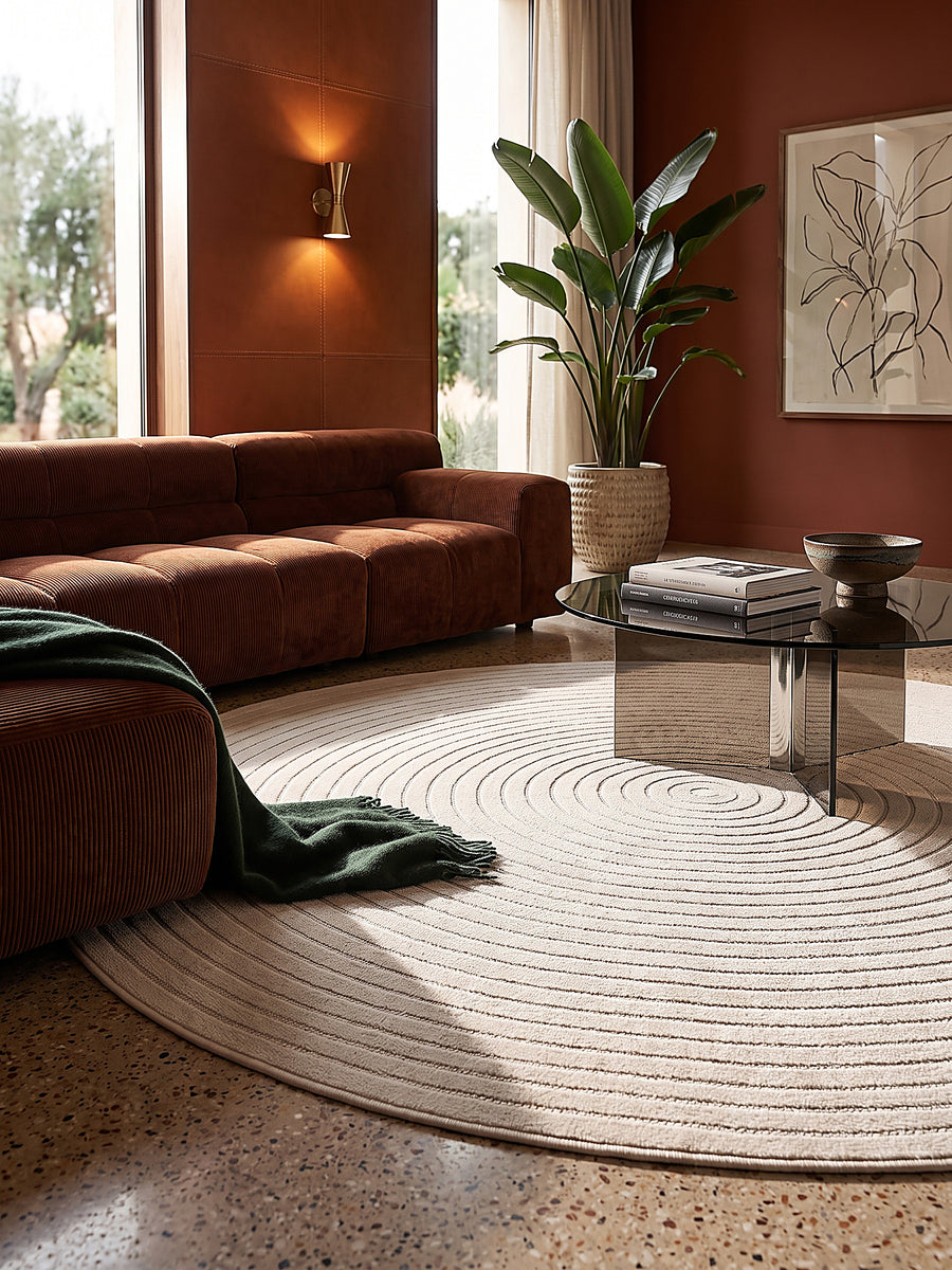 Teppich Creme Textur Nahaufnahme_