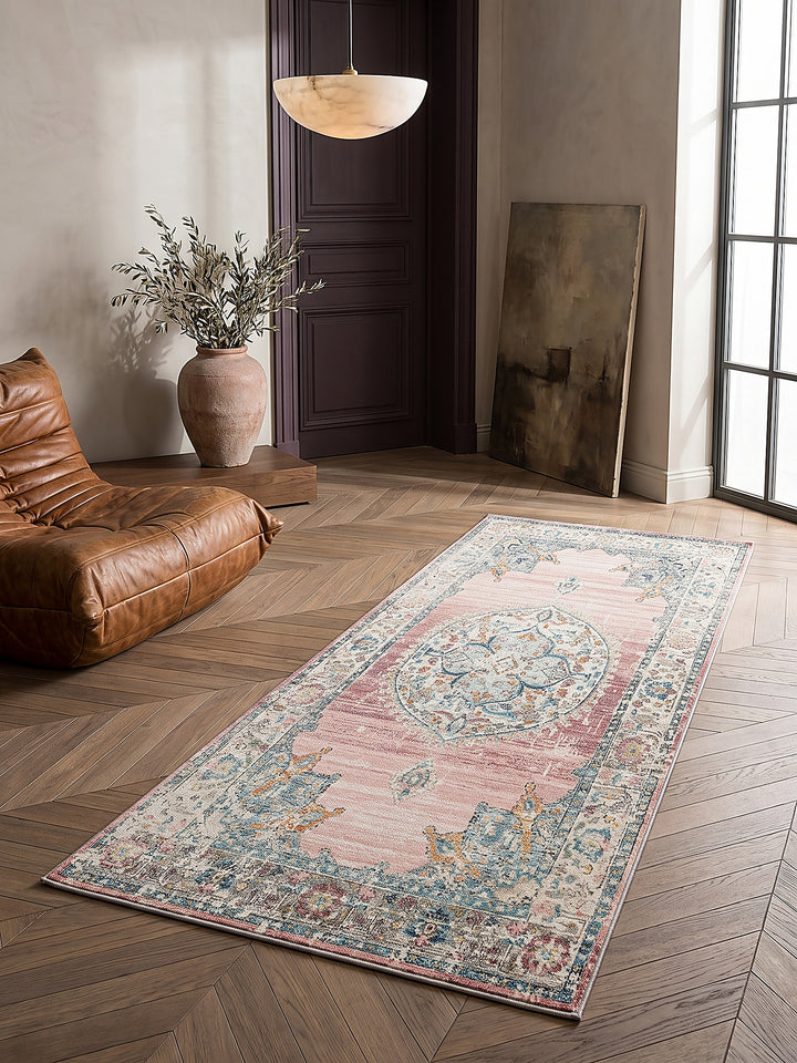 Teppich Pink Läufer Draufsicht_