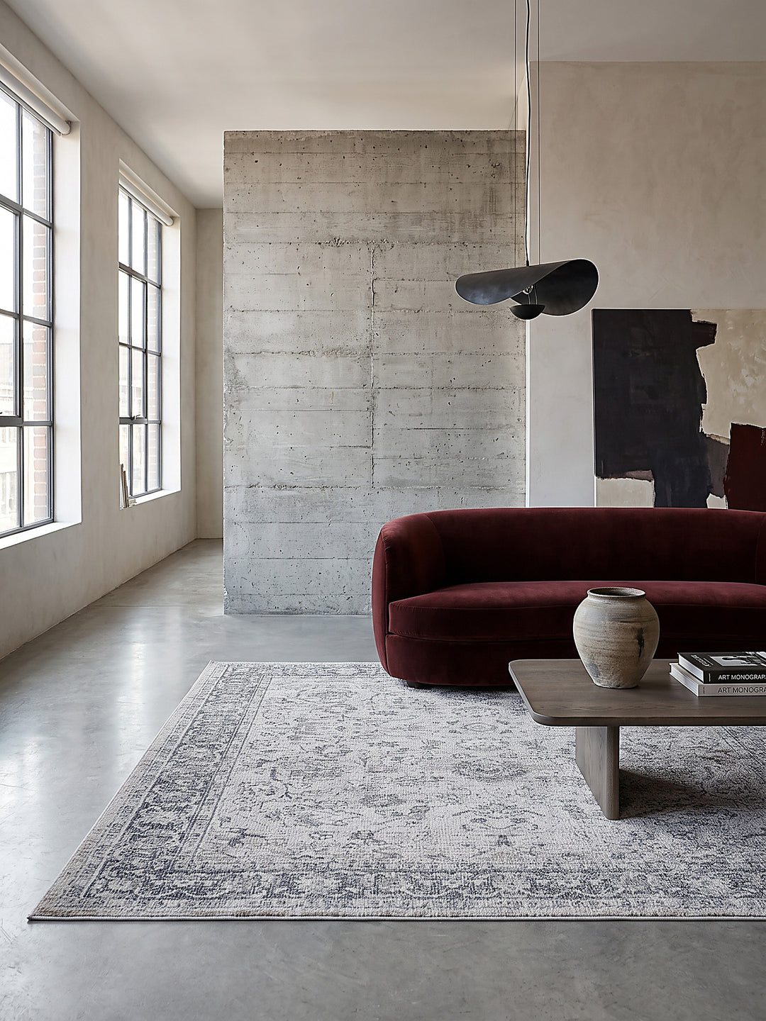 Teppich Beige rechteckig Editorial Styling_