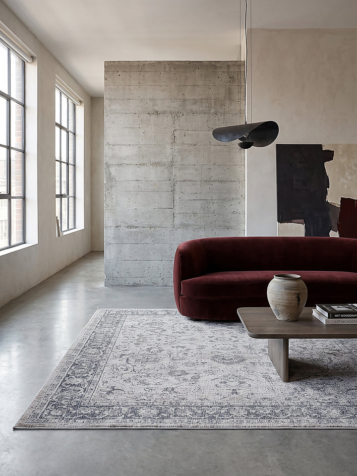 Teppich Beige rechteckig Editorial Styling_