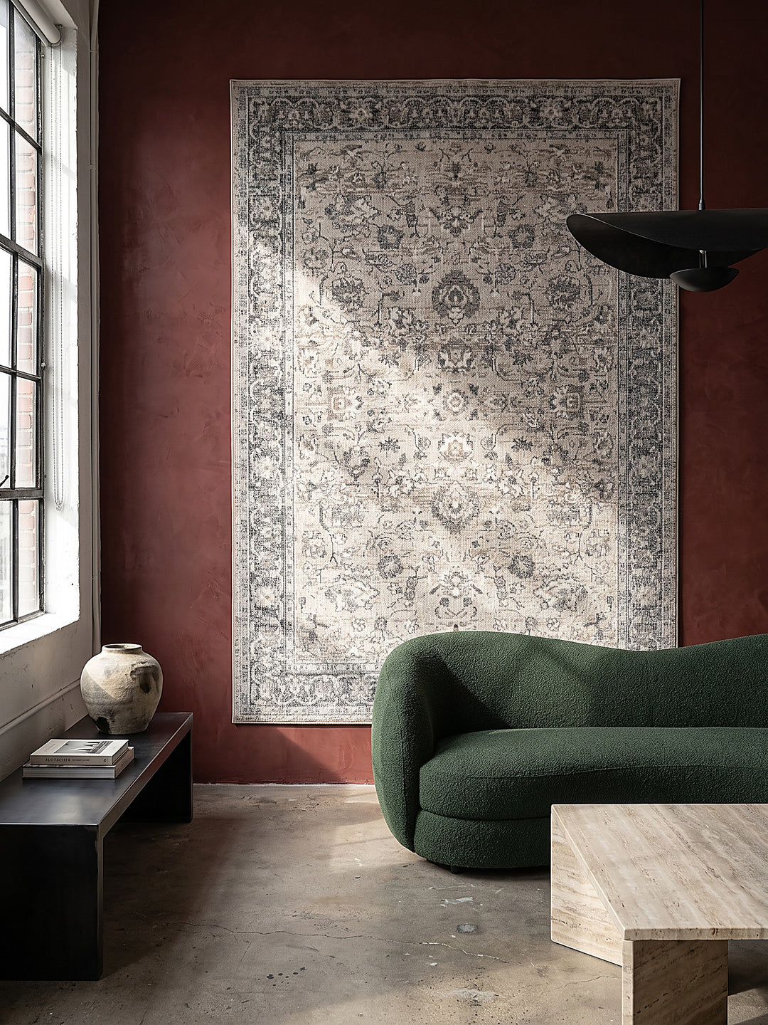Teppich Beige als Wandteppich_