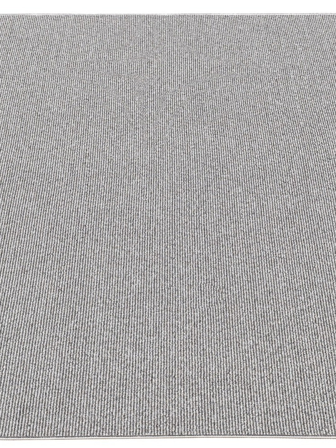 Teppich Niederflor Grau uni aus Polyester vielseitig für Wohn- und Schlafbereich COLFOSCO Serie_