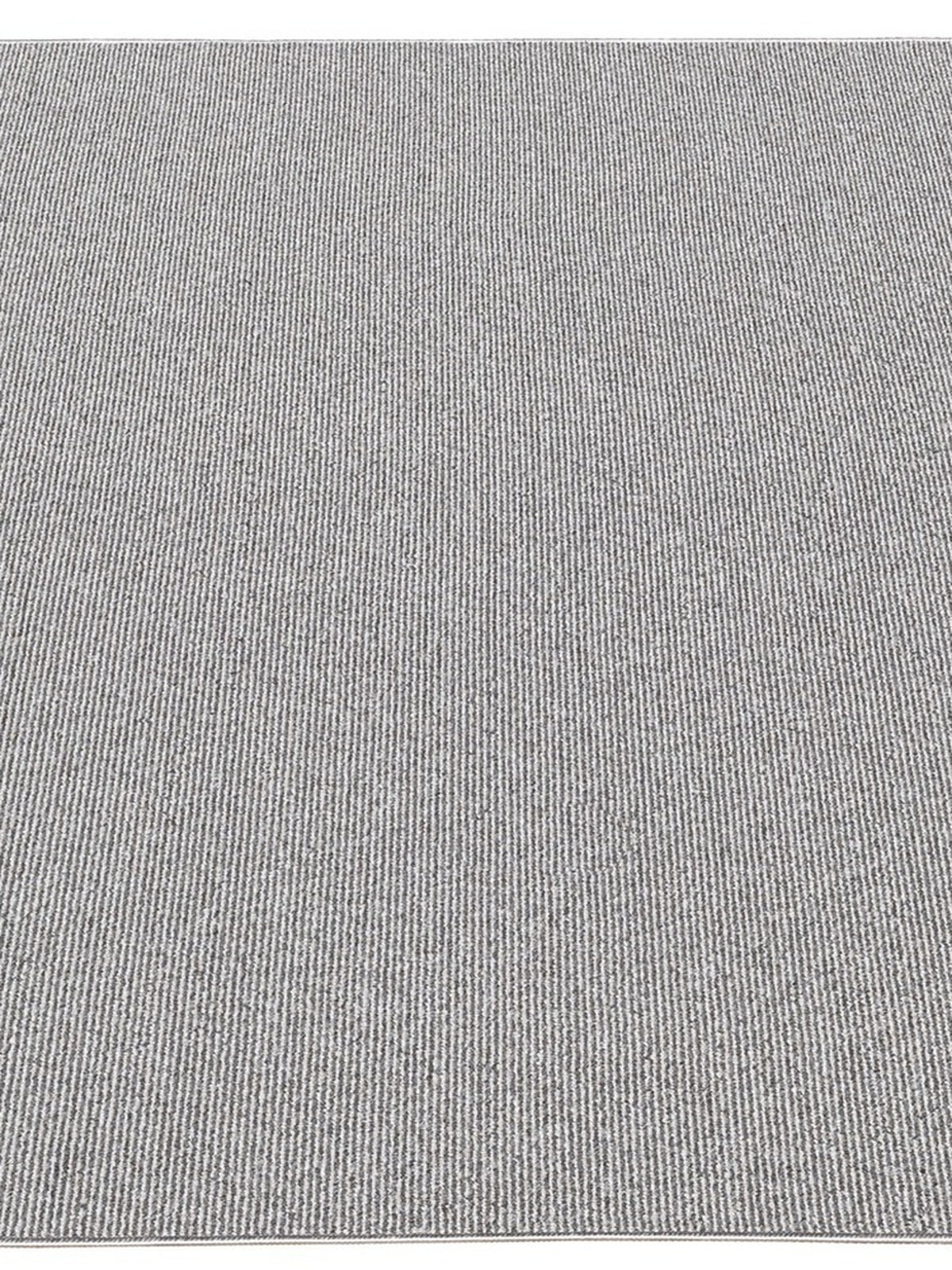 Teppich Niederflor Grau uni aus Polyester vielseitig für Wohn- und Schlafbereich COLFOSCO Serie_