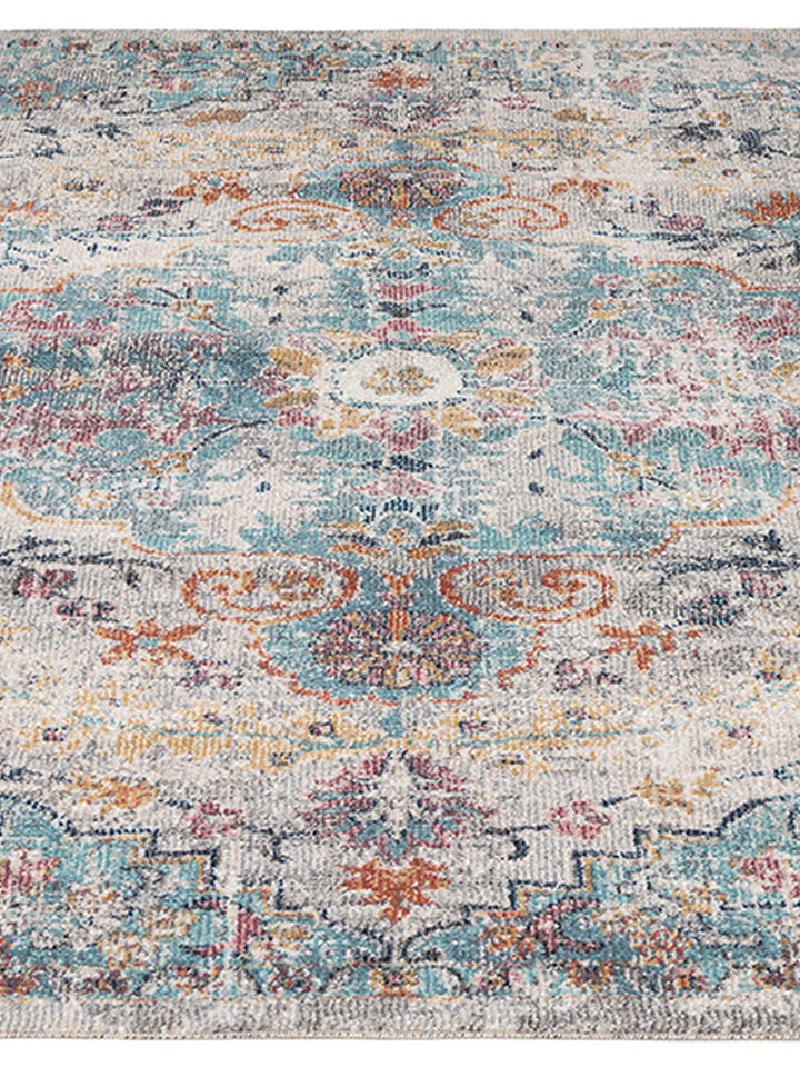 Niederflorteppich Mehrfarbig Orientalisch aus hochwertigem Polypropylen vielseitig für Wohn- und Schlafbereich LIMMAT Serie_