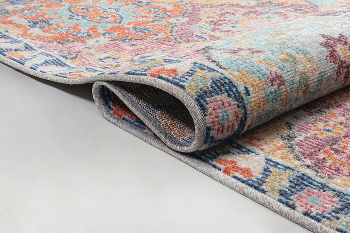 Teppich Niederflor Mehrfarbig patchwork für puristische Einrichtung aus Polypropylen Kollektion LIMMAT_