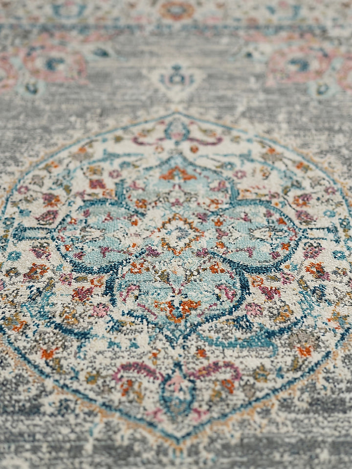 Teppich Grau Farbdetail Muster_