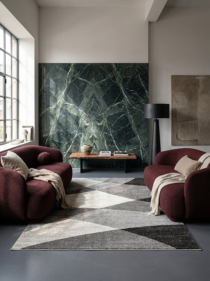 Teppich Grau rechteckig Editorial Styling_