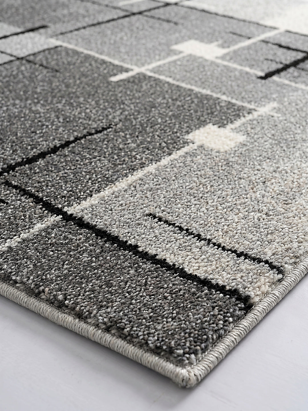 Teppich Grau Farbdetail Muster_
