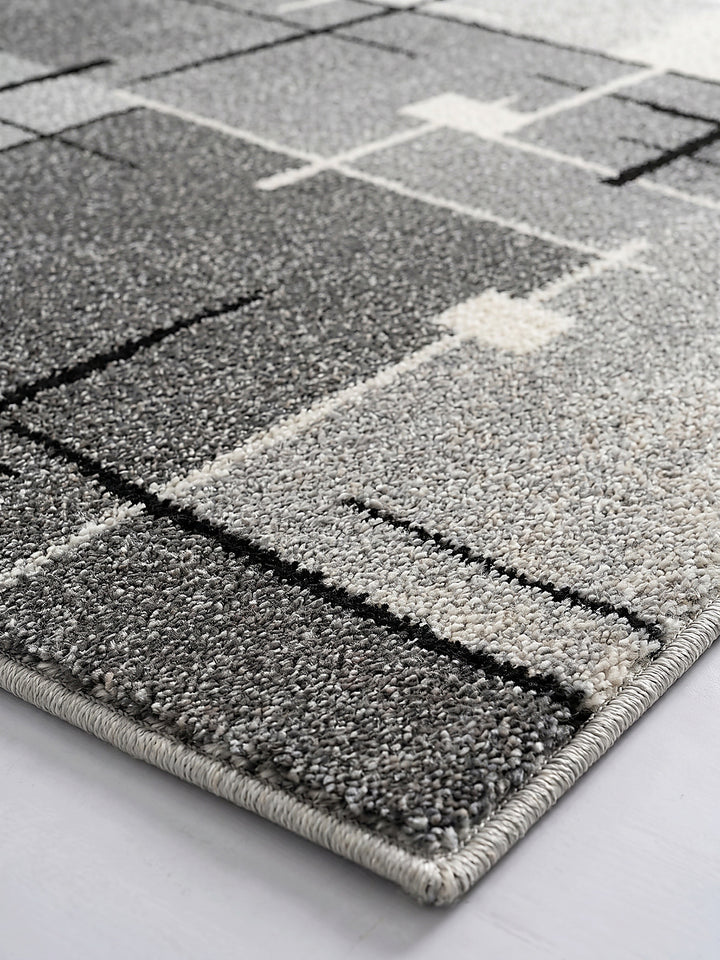 Teppich Grau Farbdetail Muster_