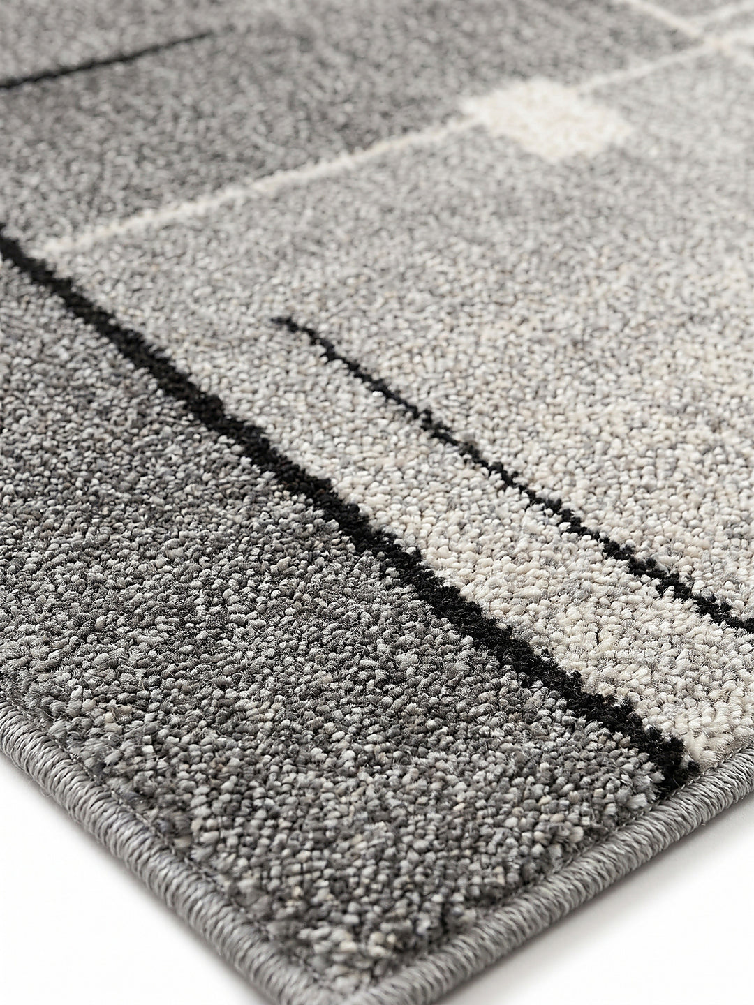 Teppich Grau Farbdetail Muster_