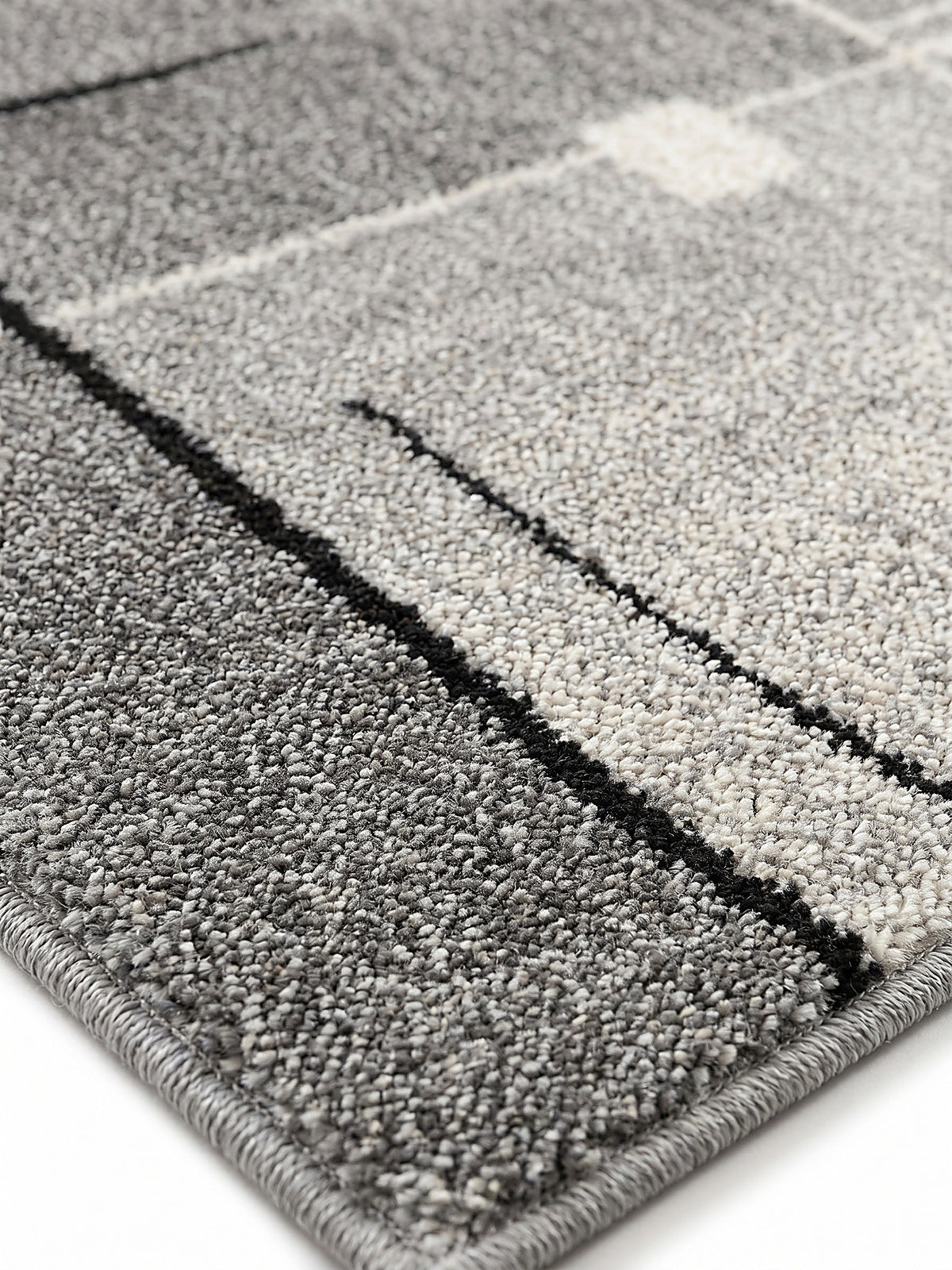 Teppich Grau Farbdetail Muster_