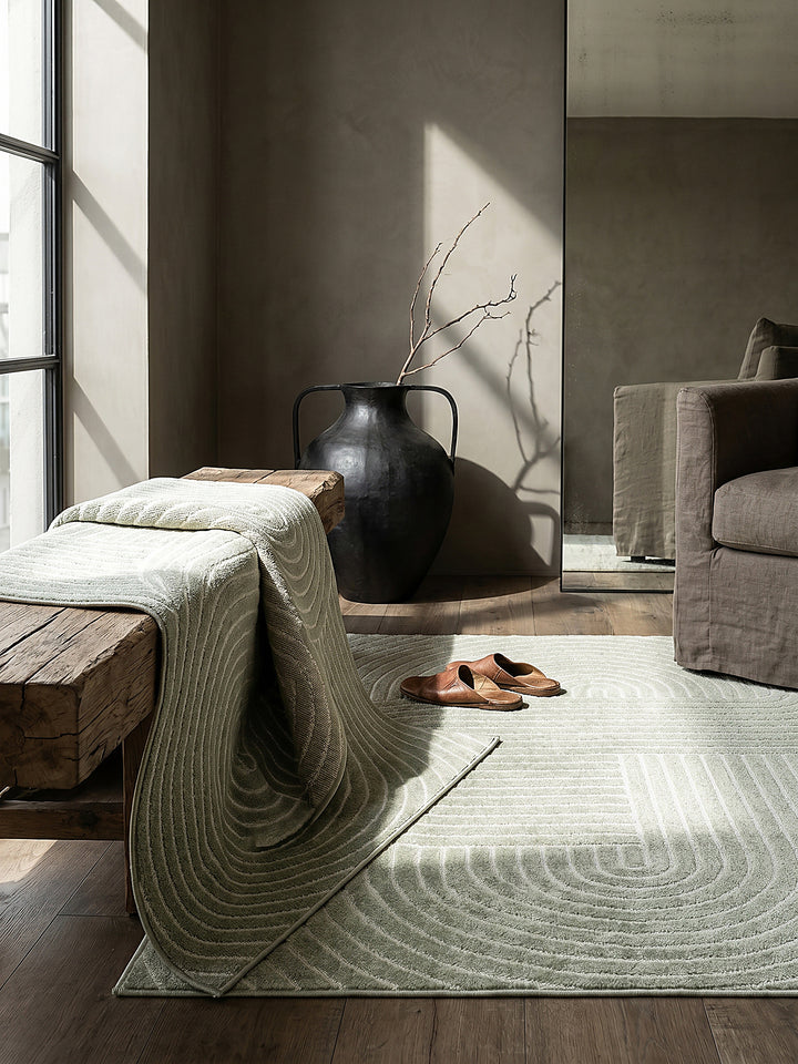 Teppich Grün rechteckig Editorial Styling_