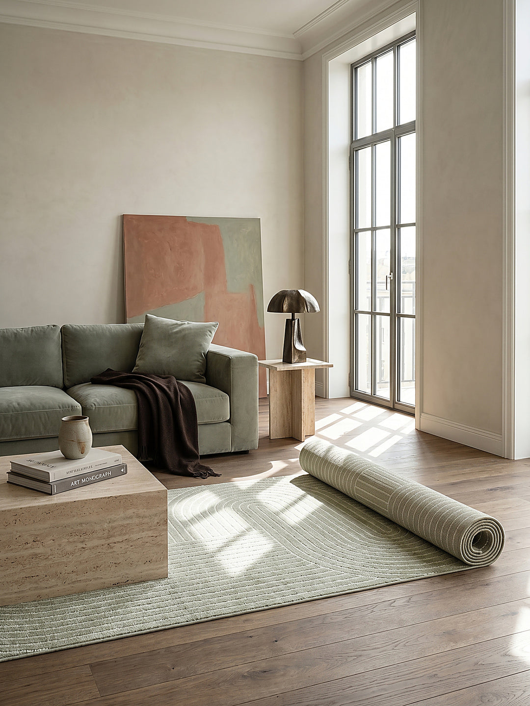 Teppich Grün Läufer Editorial Styling_