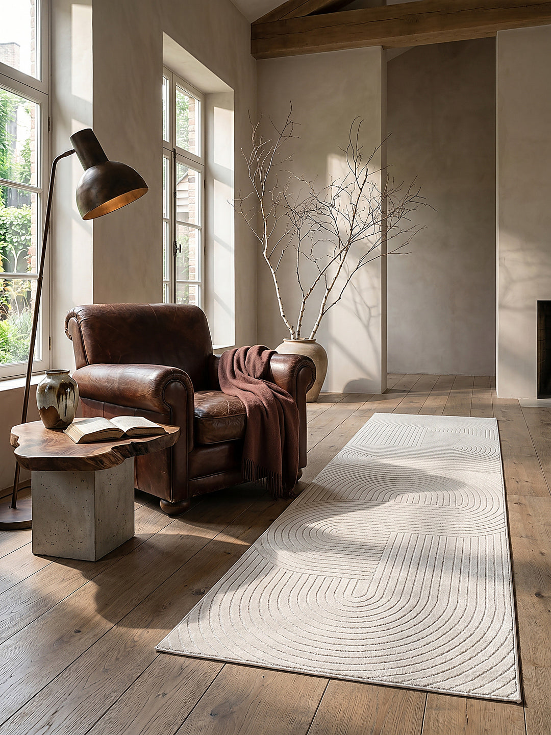 Teppich Creme Textur Nahaufnahme_