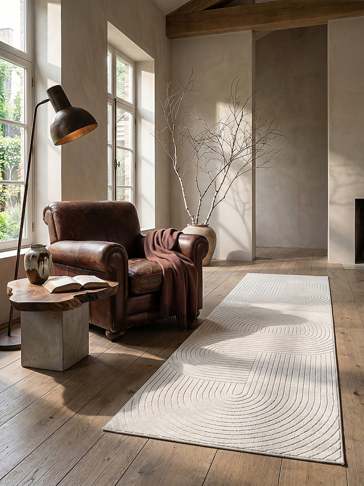 Teppich Creme Textur Nahaufnahme_