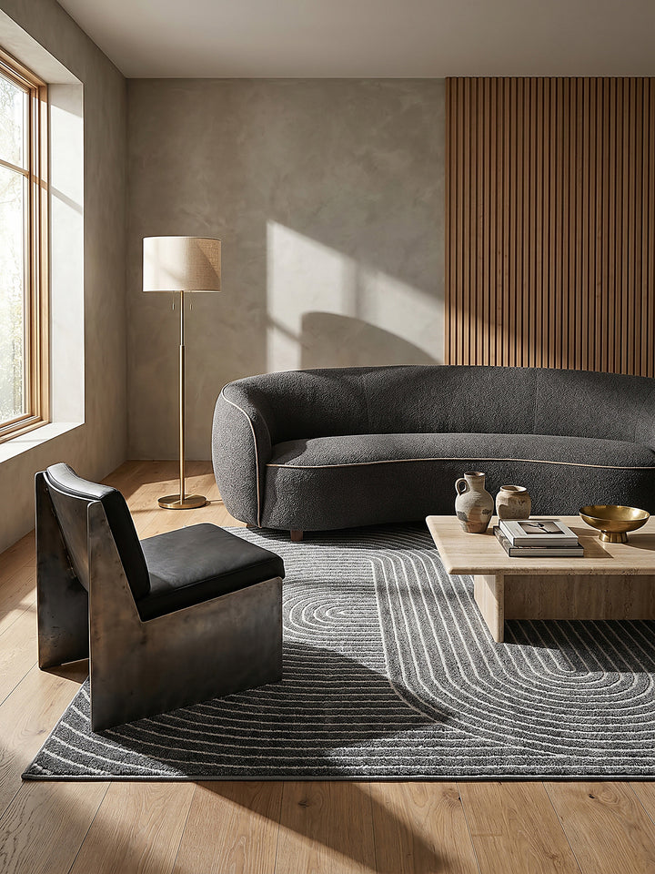 Teppich Anthrazit Farbdetail Muster_