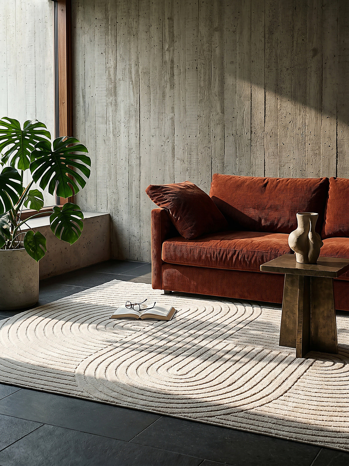 Teppich Creme Textur Nahaufnahme_