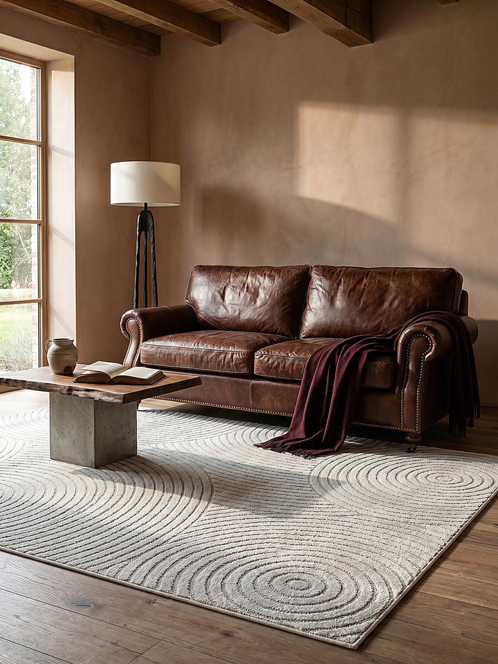 Teppich Creme Textur Nahaufnahme_
