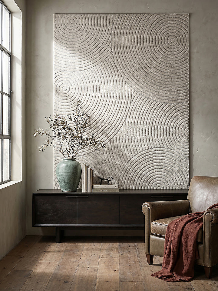 Teppich Creme als Wandteppich_