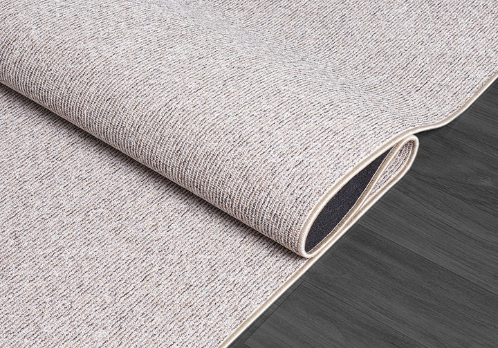 Beige Niederflor Teppich uni für harmonische Raumgestaltung aus der COLFOSCO Kollektion_