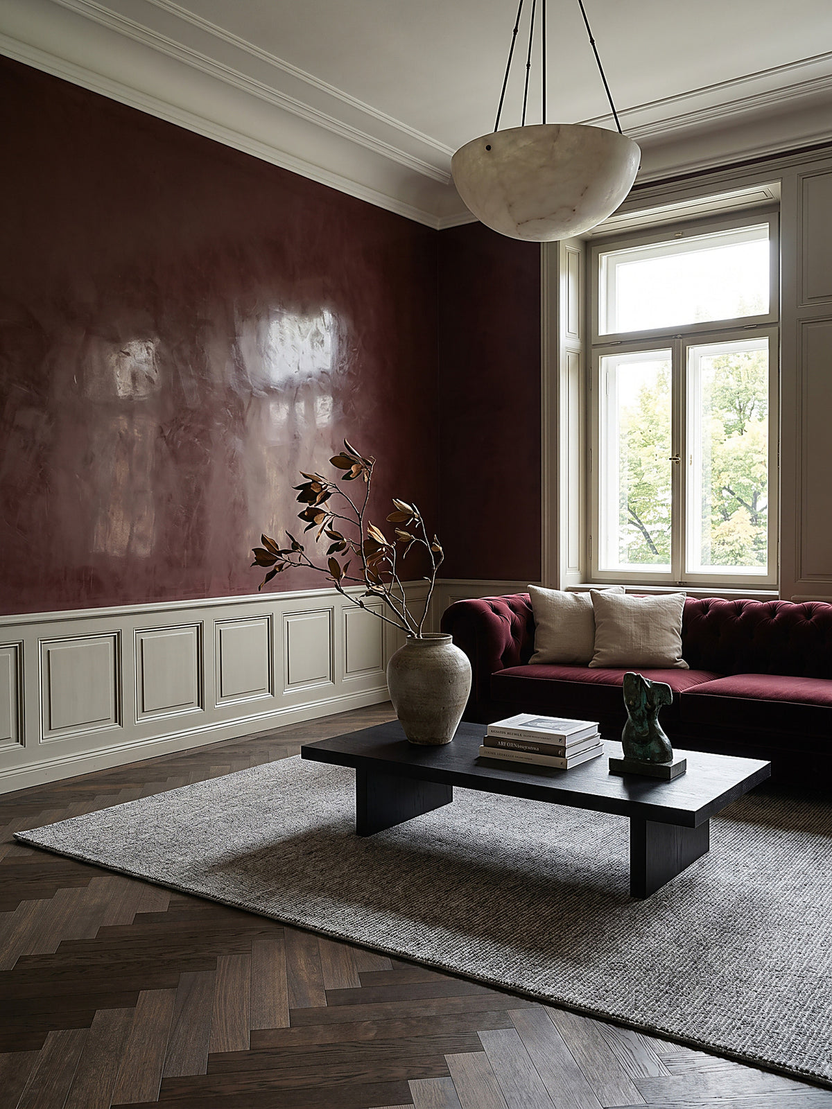 Teppich Grau rechteckig Editorial Styling_