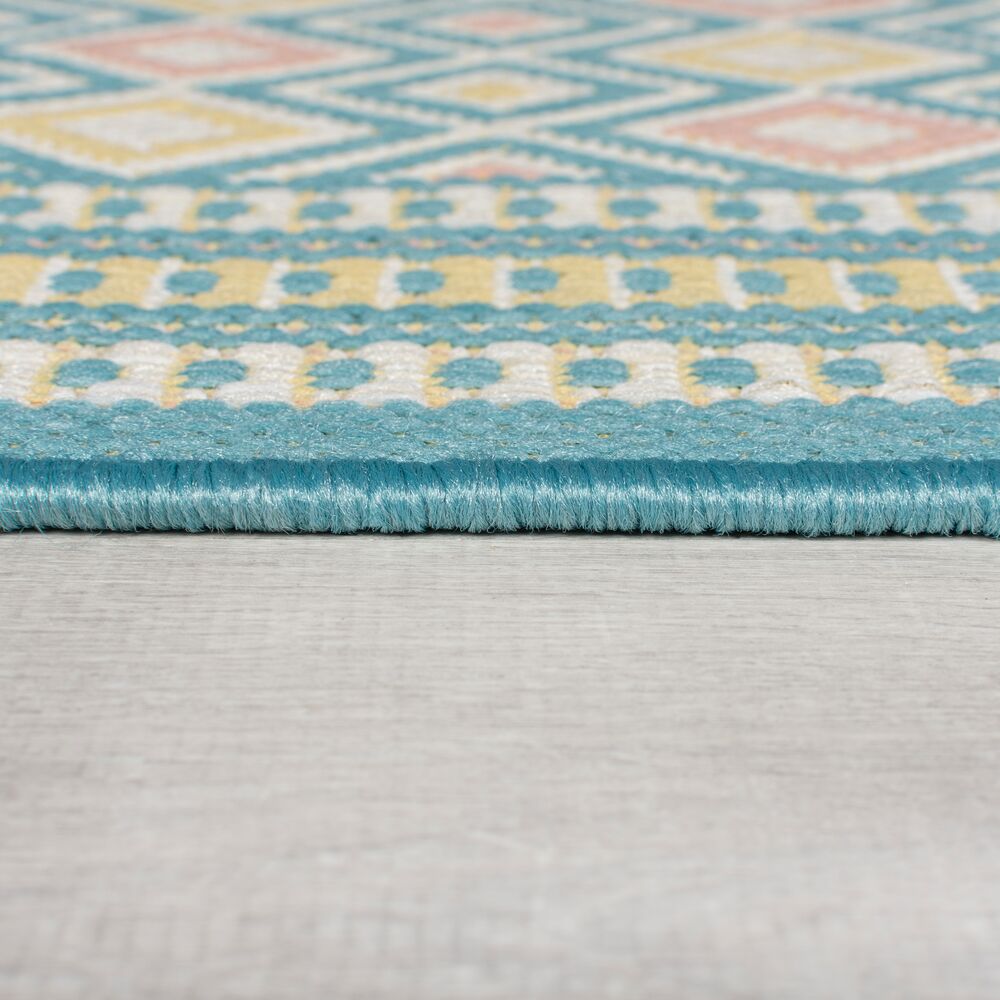 Outdoor-Teppich Pastell-Streifen - sommertauglich - eisfarben RAVENGLASS - Pastellfarben 120x170 cm_Rechteckig_
