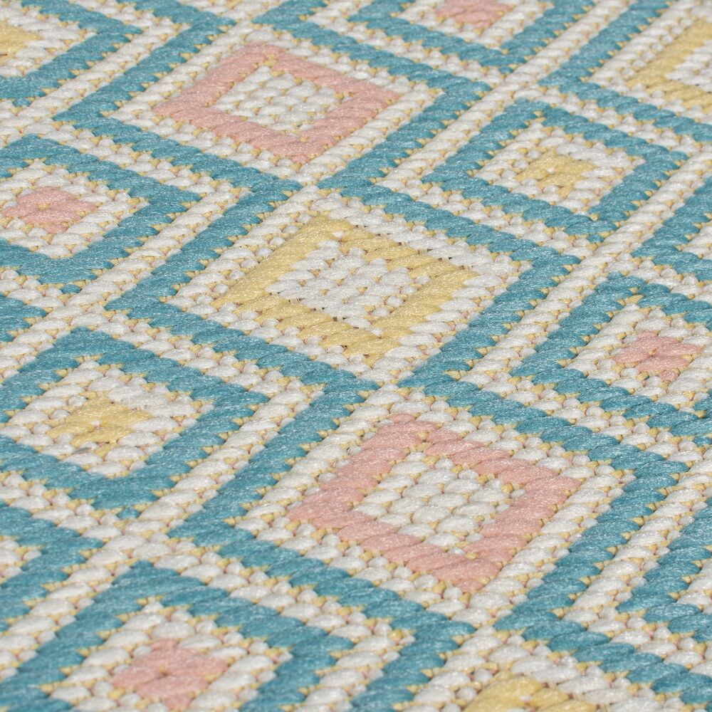Outdoor-Teppich in Pastell - geometrisch - pflegeleicht und rutschfest_Pastellfarben_Rechteckig_