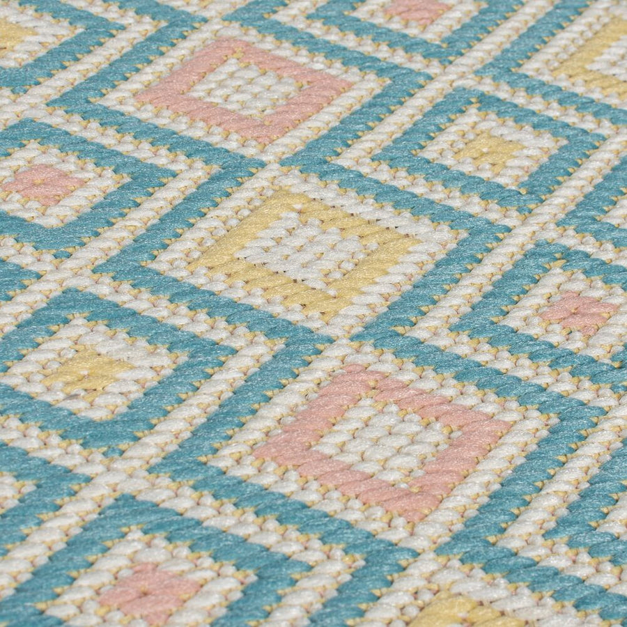 Outdoor-Teppich in Pastell - geometrisch - pflegeleicht und rutschfest_Pastellfarben_Rechteckig_