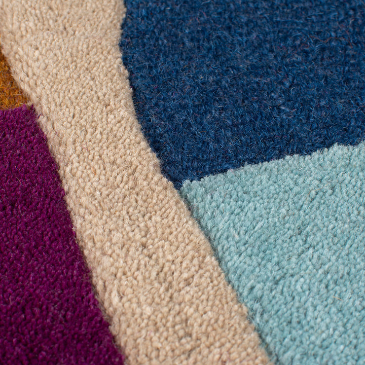 Wollteppich Arch Muster - Geometrisch - Wohnzimmer_Multicolor-Rosa_Oval_