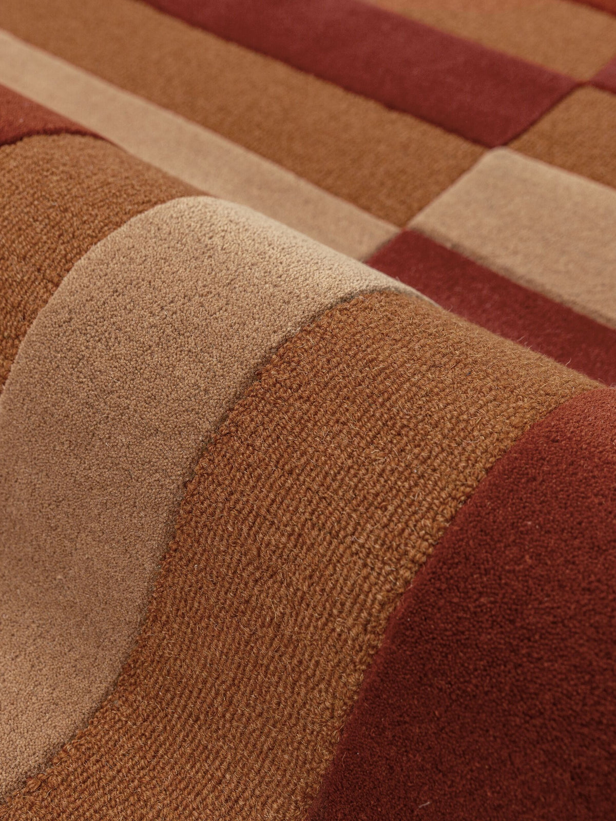 Teppich Terrakotta Wool Raumgestaltung Inneneinrichtung LUNAN_