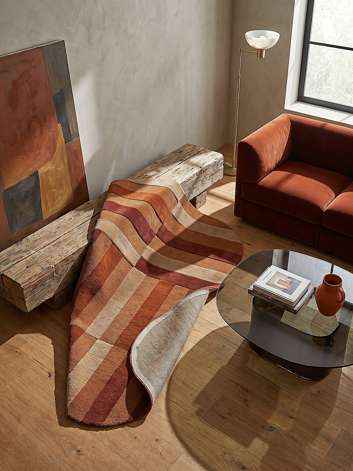 Teppich Terrakotta oval Editorial Styling