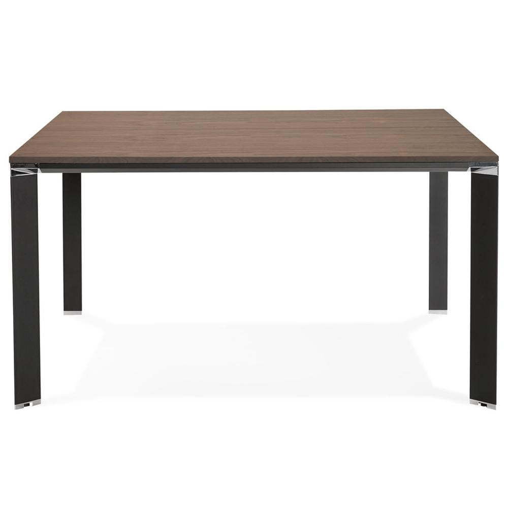 Bürotisch Detailaufnahme - Luxuriöse Walnuss-Textur - 74-5 cm Höhe - ergonomisches Design für gehobenes Arbeiten - multifunktional einsetzbar - Kadima Design_