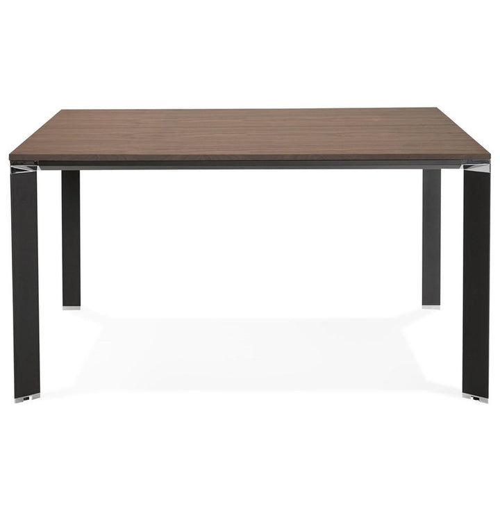 Bürotisch Detailaufnahme - Luxuriöse Walnuss-Textur - 74-5 cm Höhe - ergonomisches Design für gehobenes Arbeiten - multifunktional einsetzbar - Kadima Design_