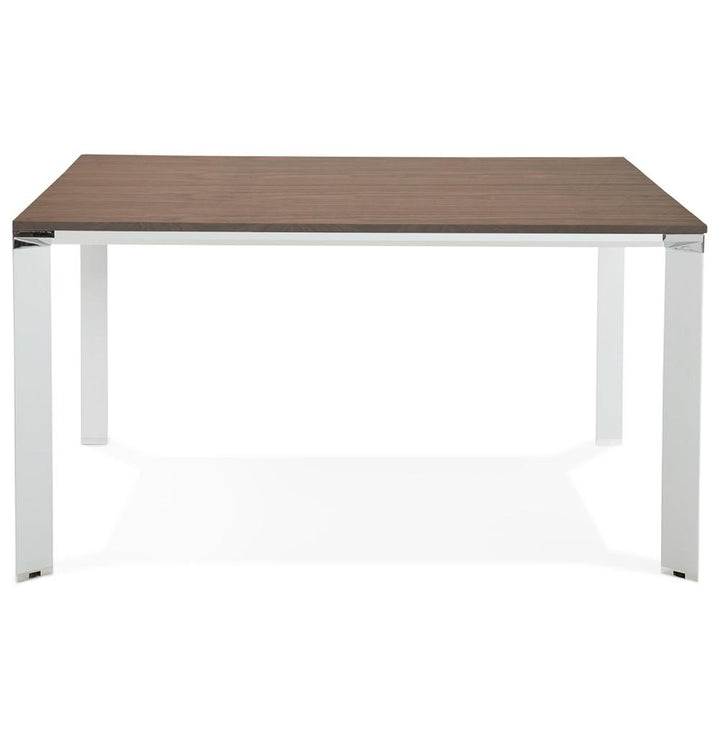 Bürotisch Detailansicht - Edle Walnuss-Textur - 74-5 cm Höhe - ergonomisches Design für professionelles Arbeiten - vielseitig nutzbar - Kadima Design_