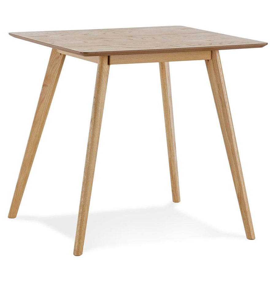 VELANO Quadrattisch - Beige MDF-Platte auf Eichengestell für natürliches Ambiente_