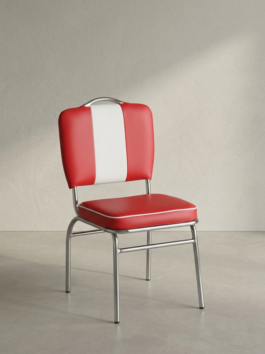 Esszimmerstuhl aus pflegeleichtem Kunstleder weiß mit Polsterung 47x45x90 cm Design Möbel Premium Qualität modern Esszimmer Einrichtung stilvoll Wohnen Interior Zuhause Wohnzimmer hochwertig_