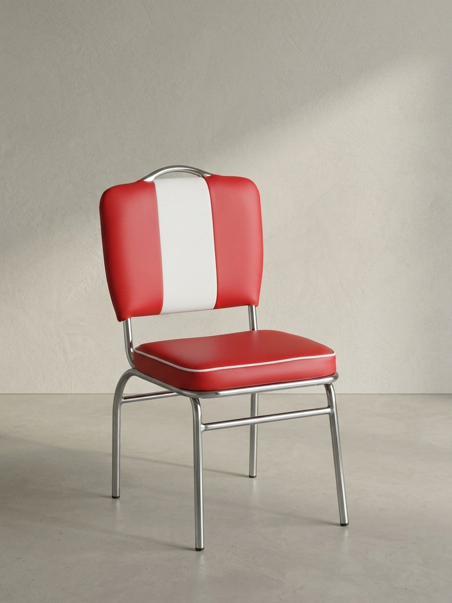 Esszimmerstuhl aus pflegeleichtem Kunstleder weiß mit Polsterung 47x45x90 cm Design Möbel Premium Qualität modern Esszimmer Einrichtung stilvoll Wohnen Interior Zuhause Wohnzimmer hochwertig_