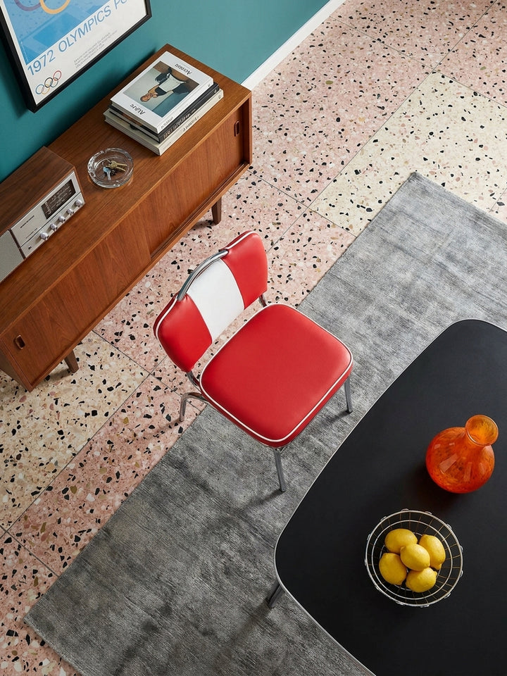 Esszimmerstuhl Kunstleder weiß 47x45x90 cm Wohnidee Esszimmer Einrichtungsidee stilvoll kombinieren mit Polsterung Design Möbel Inspiration Wohnen Interior Zuhause Wohnzimmer modern_