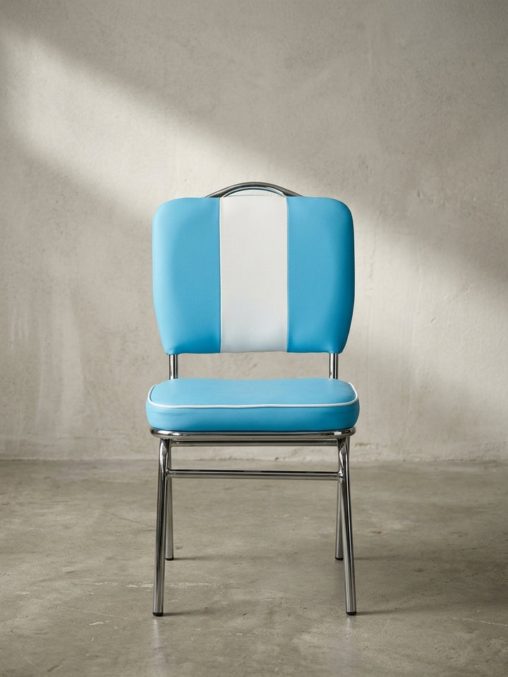 Esszimmerstuhl aus pflegeleichtem Kunstleder weiß mit Polsterung 47x45x90 cm Design Möbel Premium Qualität modern Esszimmer Einrichtung stilvoll Wohnen Interior Zuhause Wohnzimmer hochwertig_