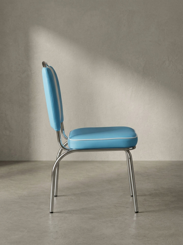 Esszimmerstuhl Kunstleder weiß 47x45x90 cm robust langlebig mit Polsterung Möbel Wohnen Design Einrichtung modern Premium Interior Zuhause Wohnzimmer hochwertig elegant stilvoll_